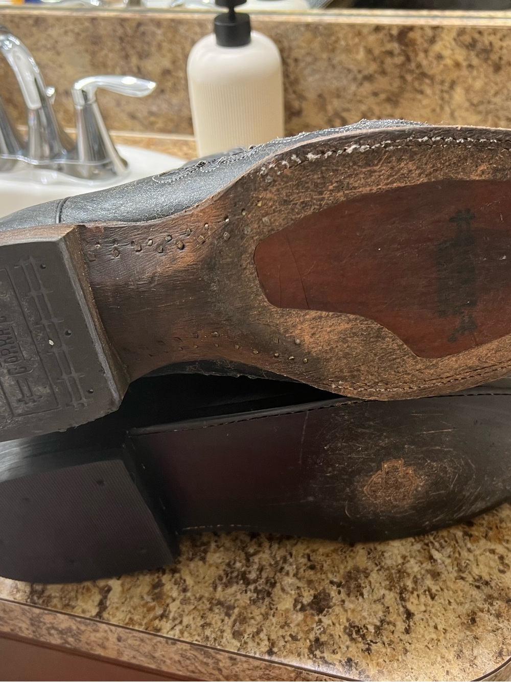 Harley-Davidson Black Leather Cowboy Boots with Silver Buckles - Picture 2 of 3
